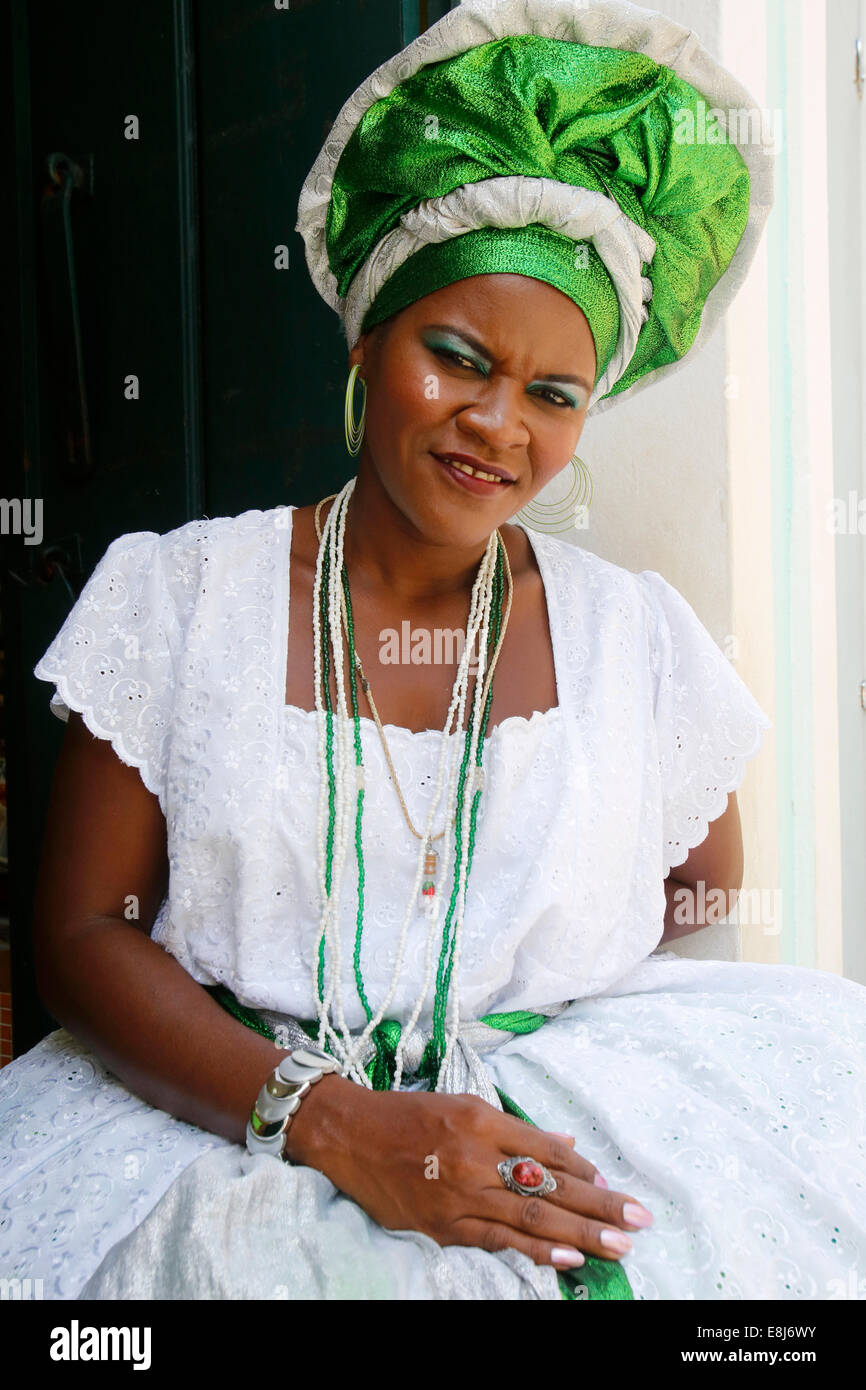 Brasilianische Frau in einem traditionellen Kostüm Stockfoto