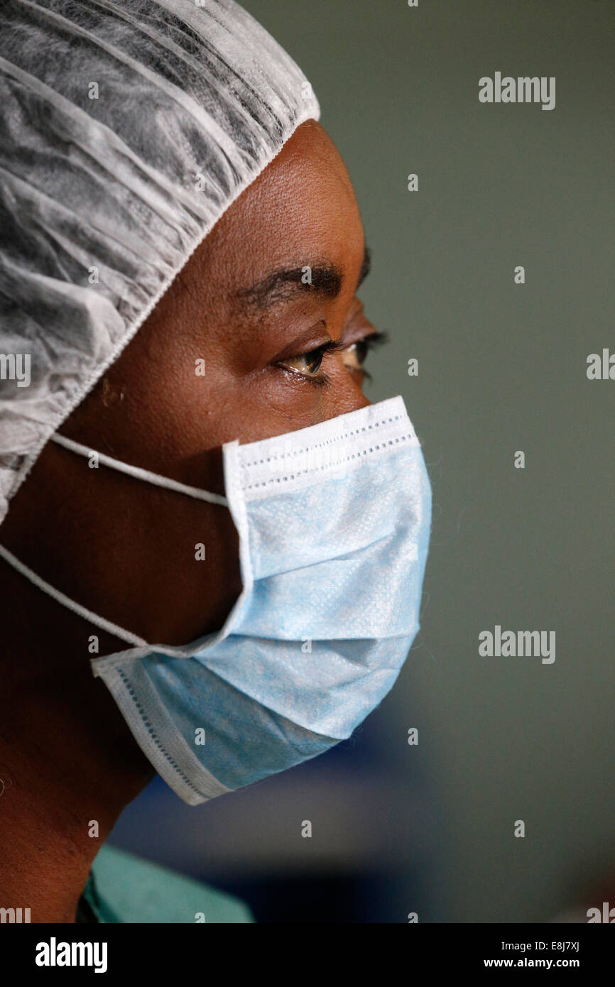 Brazzaville Hospital. Medical staff. Stockfoto