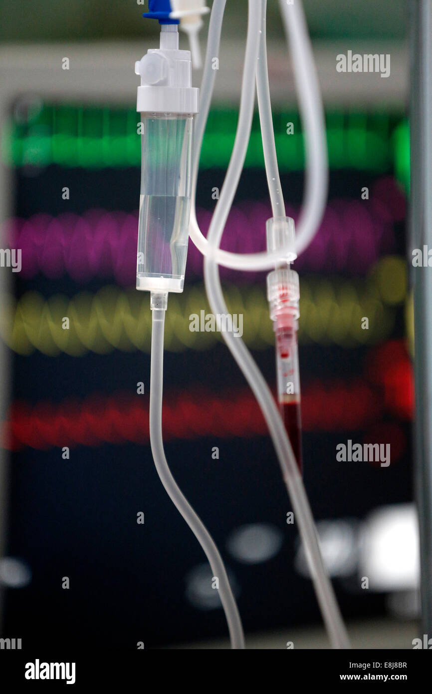 Intensivstation. Medizinische Geräte. Stockfoto