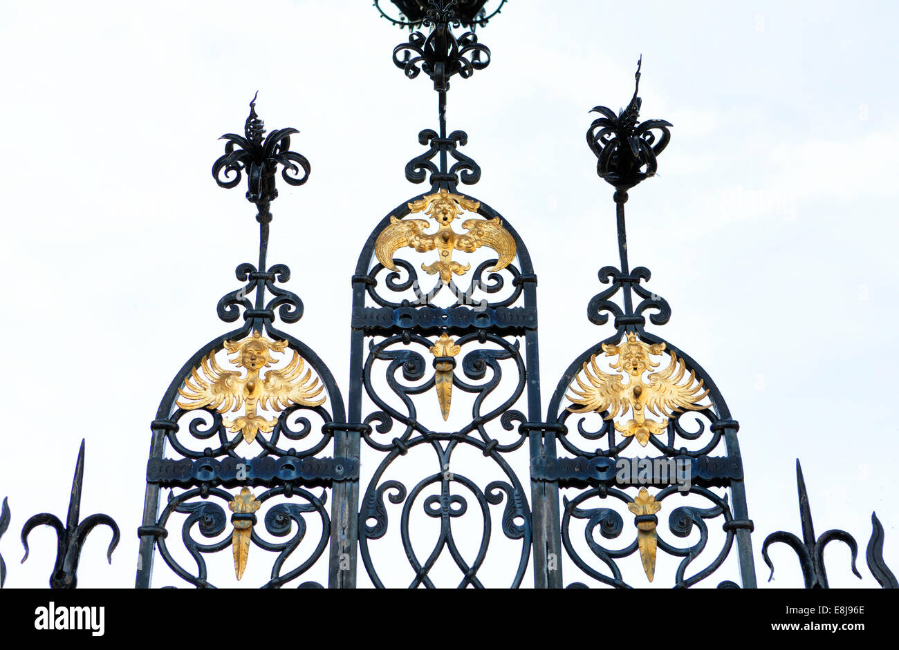 Eingangsportal zum Schloss Bueckeburg Palast, Bueckeburg, Niedersachsen, Deutschland, Europa, Stockfoto