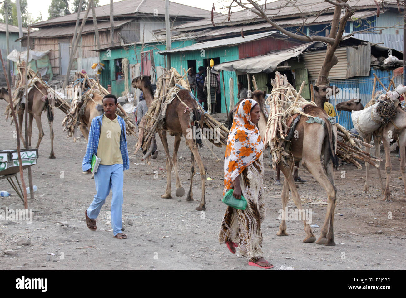 Bati Afar Markt Stockfoto