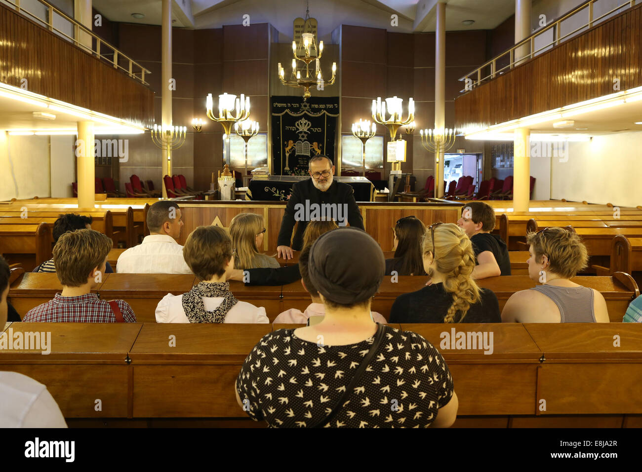 Interreligiösen Treffen in Don Isaac Abravanel Synagoge Stockfoto