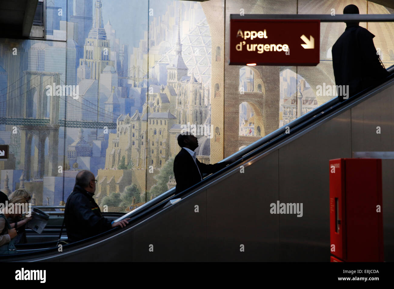 U-Bahnstation in Lille. Stockfoto