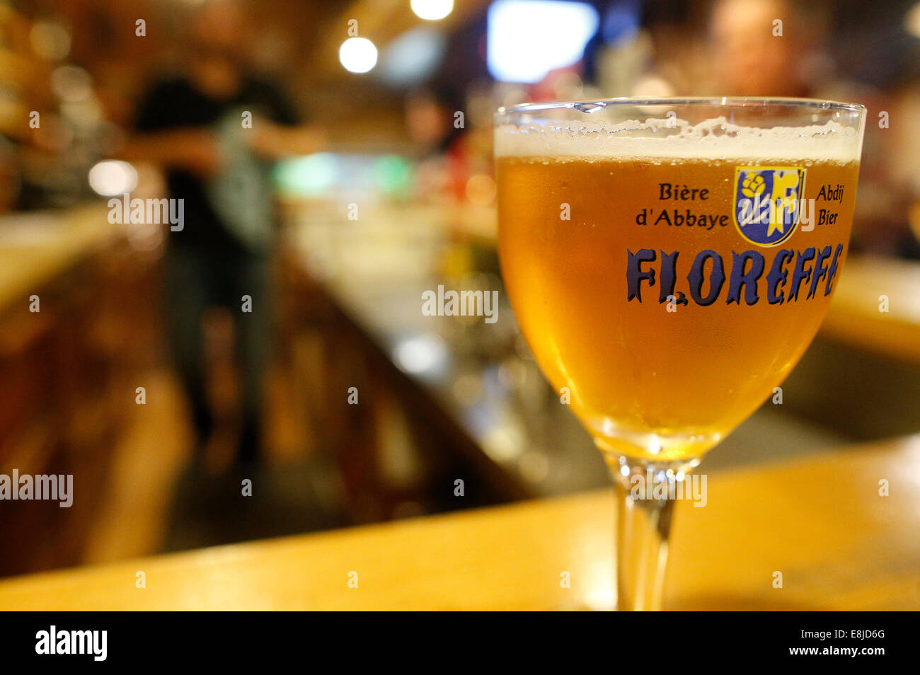Glas Bier. Stockfoto