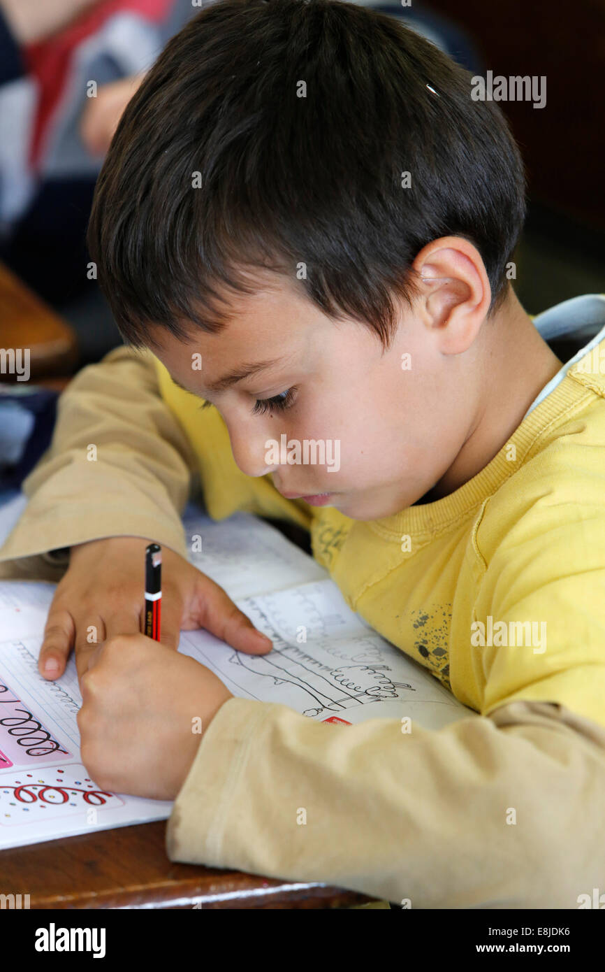 Grundschule - erste Klasse Stockfoto