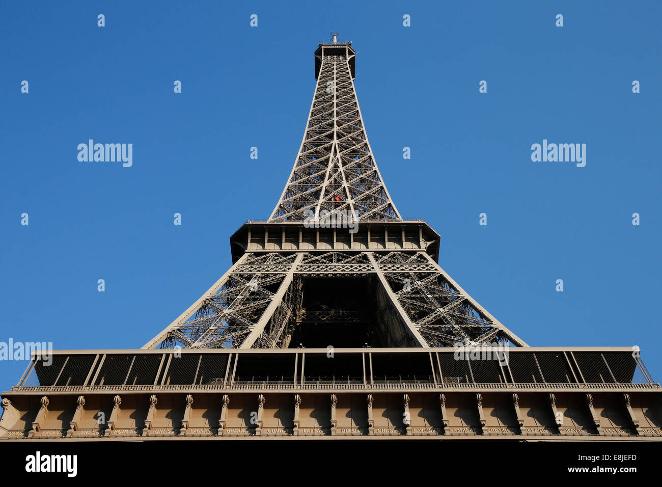 Paris-Stadt.  Der Eiffelturm. Stockfoto