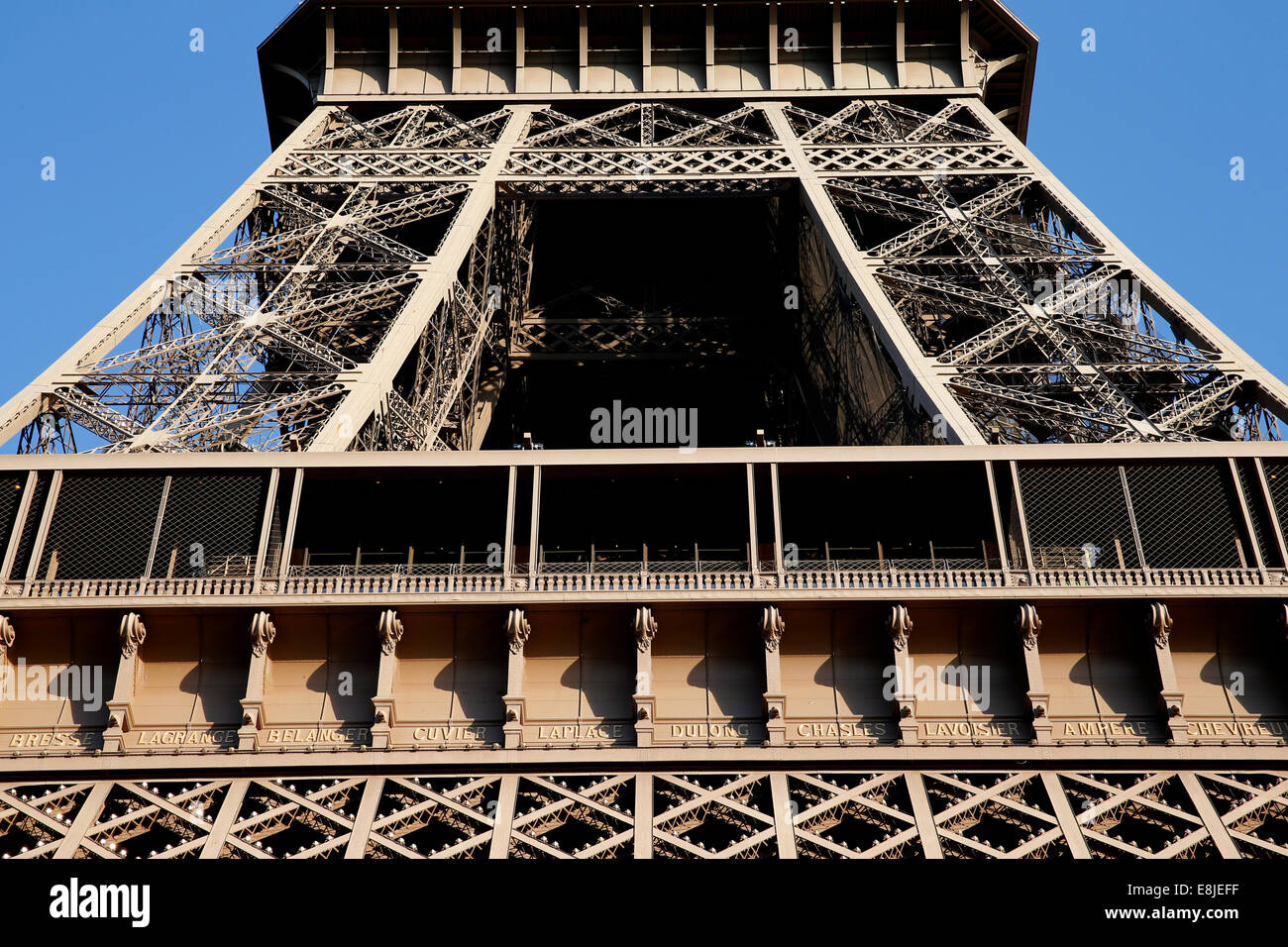 Paris-Stadt.  Der Eiffelturm. Stockfoto