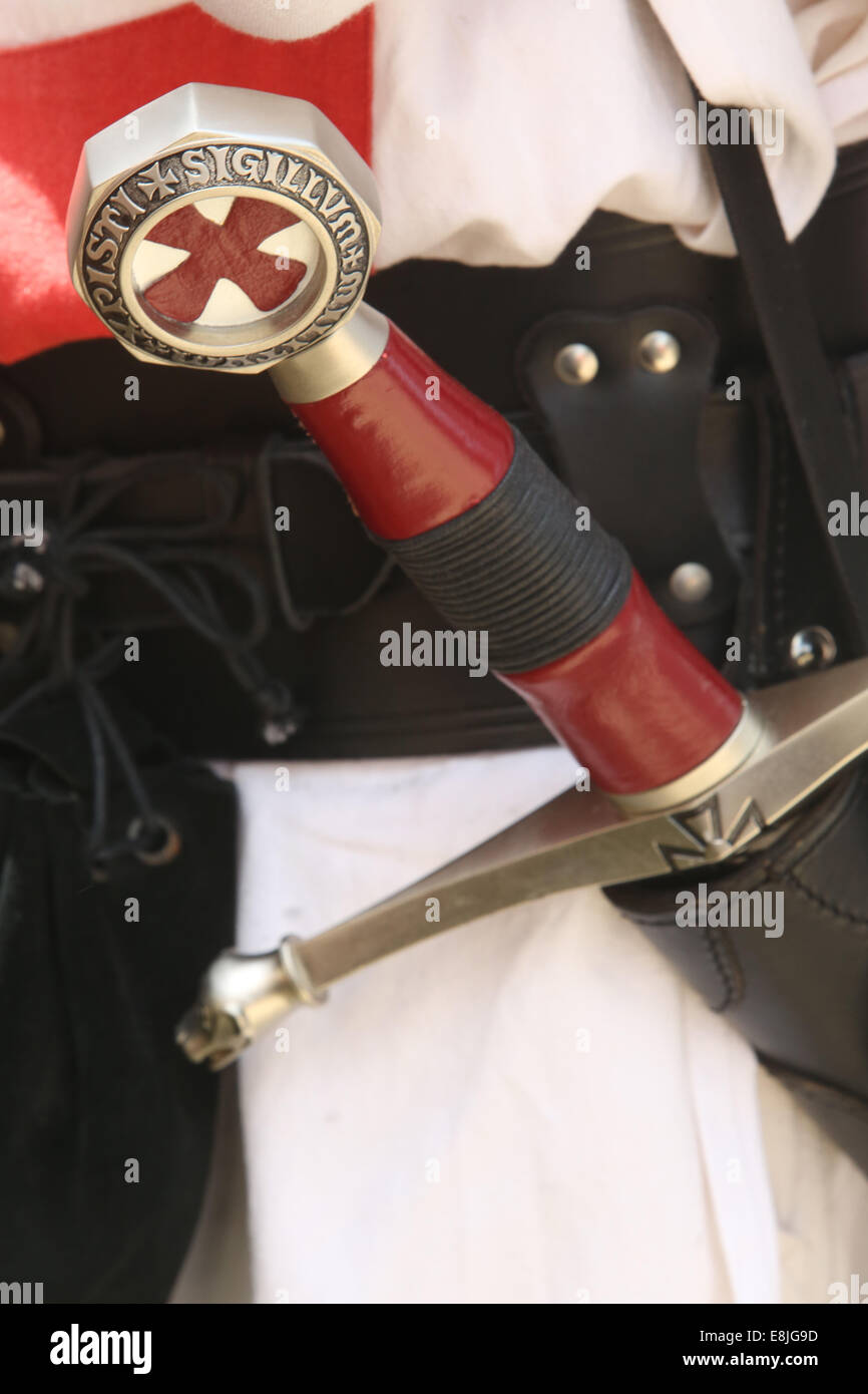 Das mittelalterliche Festival von Provins. Templer. Stockfoto