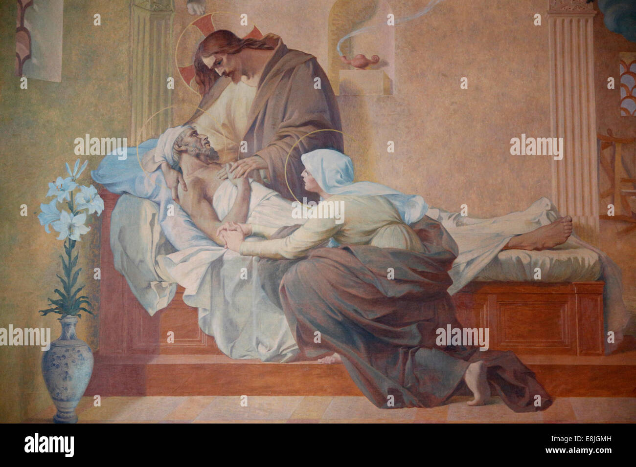 Saint-Fran Ois Xavier Kirche. Tod des Heiligen Josef: Henri Pinta (1856-1929) Stockfoto