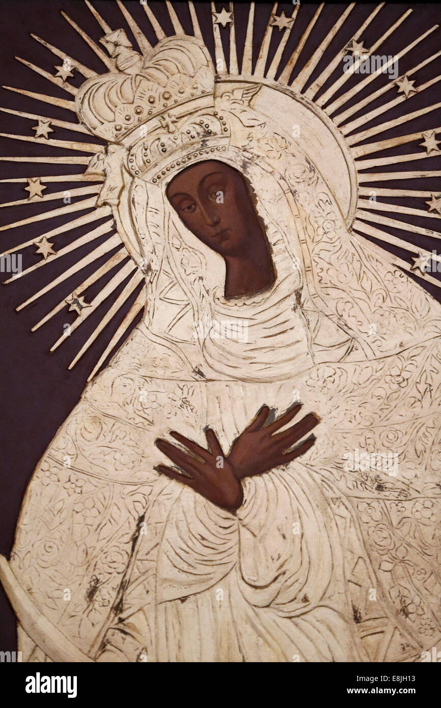 Polnische Kirche von Paris. Die schwarze Madonna von Czestochowa Stockfoto