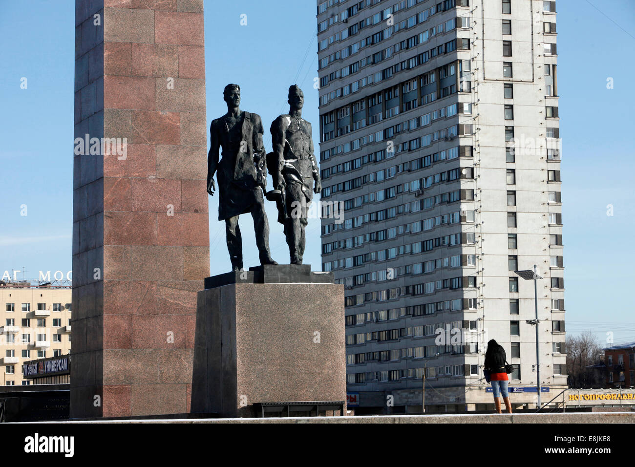 Siegesplatz Kriegerdenkmal. Stockfoto