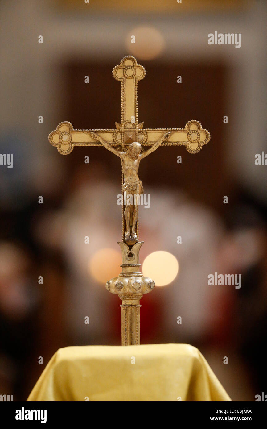 Christus am Kreuz. Stockfoto