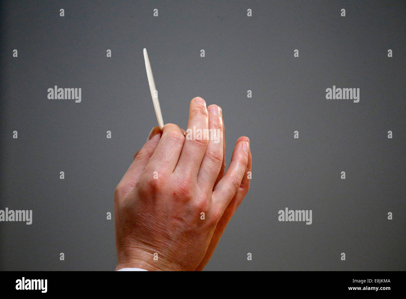 Eucharistische Liturgie. Elevation Of The Host. Stockfoto