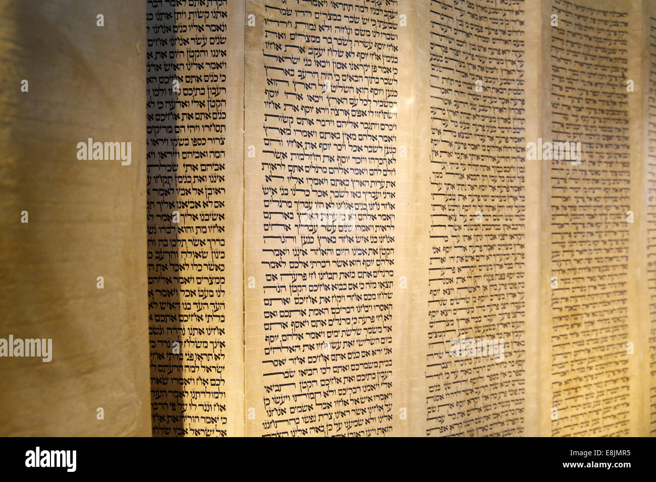 Das Israel-Museum. Die Tora-Rolle. Stockfoto