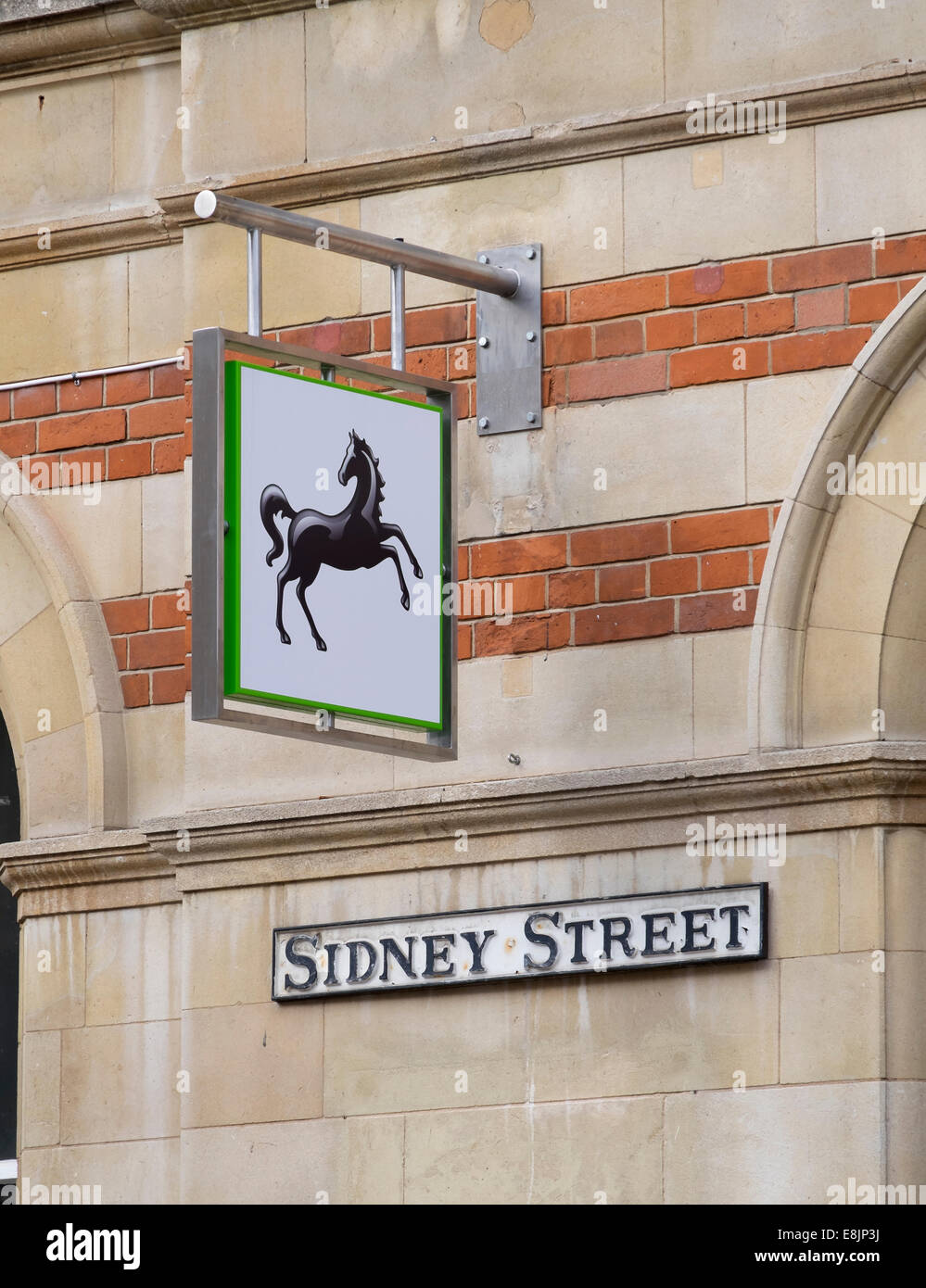 LLoyds Bank Zeichen Sidney Street Cambridge England Stockfoto