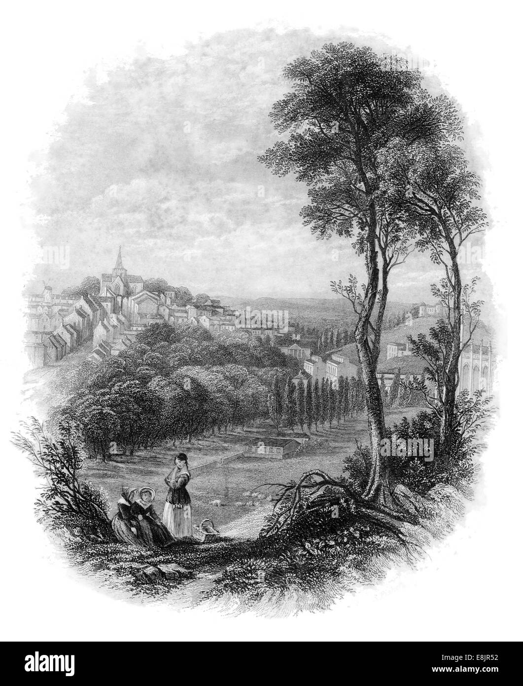 Armagh Ard Mhacha Kreisstadt der Grafschaft Armagh in Nordirland ca. 1837 Zivilgemeinde kirchliche Hauptstadt von Irland Stockfoto