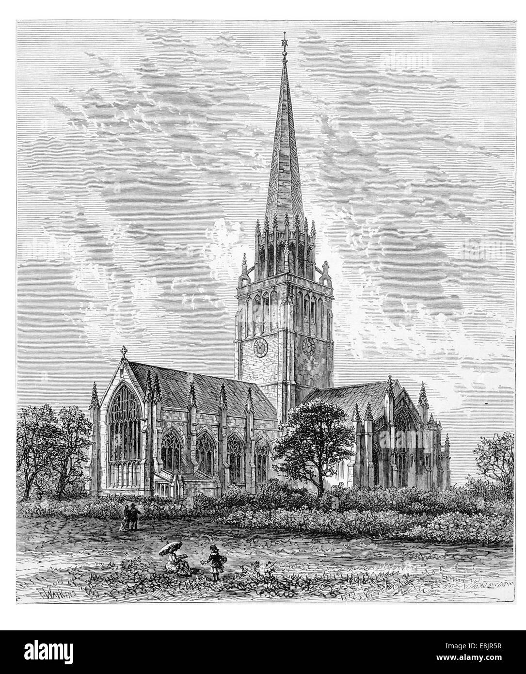 Kirche von St. Patrick Patrington East Riding von Yorkshire, England um 1880 Stockfoto