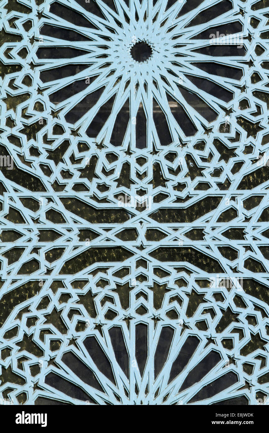 Blaues Gitter. Kathedrale Saint Petersburg Moschee. Stockfoto