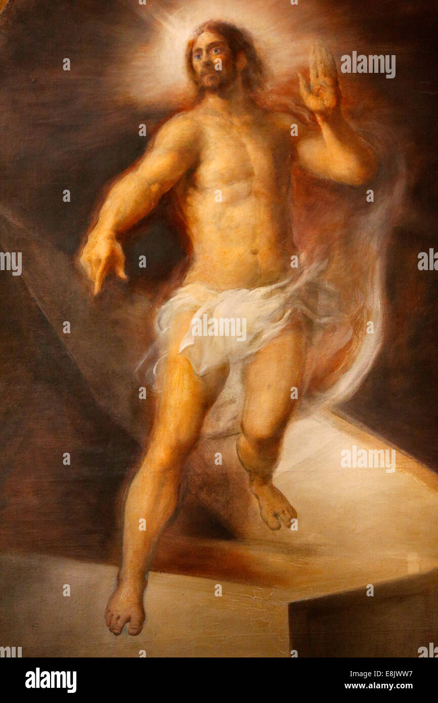 St Patricks alte Kathedrale. Jesus auferstanden. Stockfoto