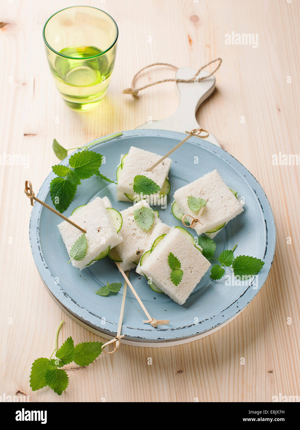 Gurken-sandwiches Stockfoto