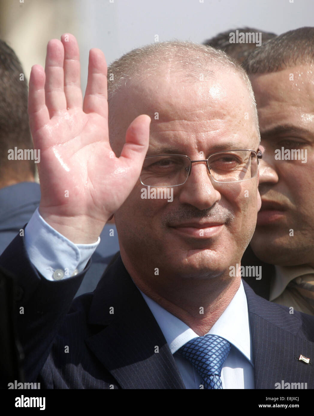 GazaStreifen. 9. Oktober 2014. Palästinensische Ministerpräsident Rami