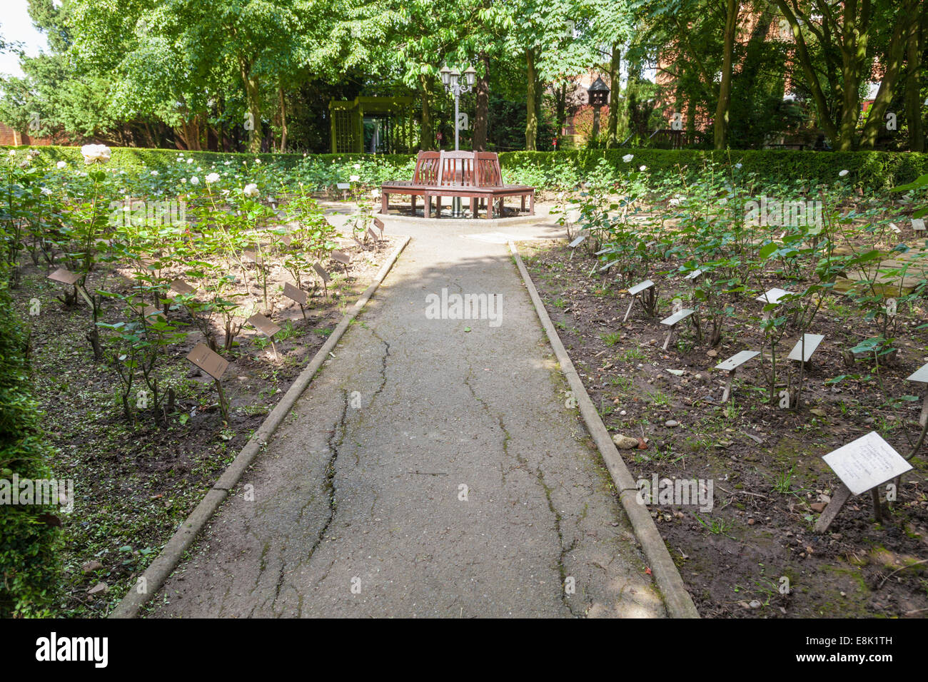 Memorial Garden an der Nationalen Holocaust Centre, Victoria, Nottinghamshire, England, Großbritannien Stockfoto