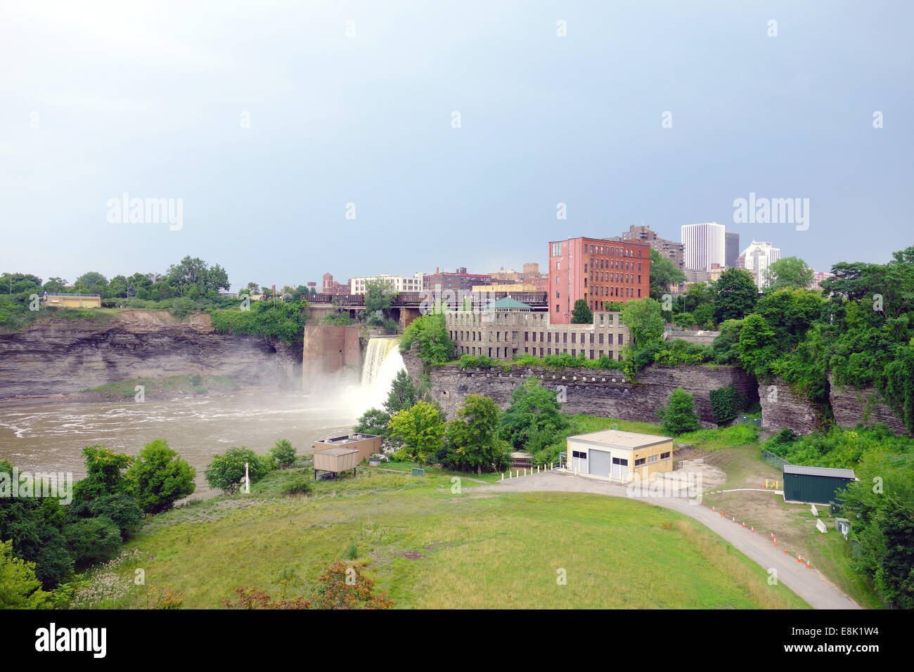 Genesee River High Falls in Rochester, New York Stockfoto