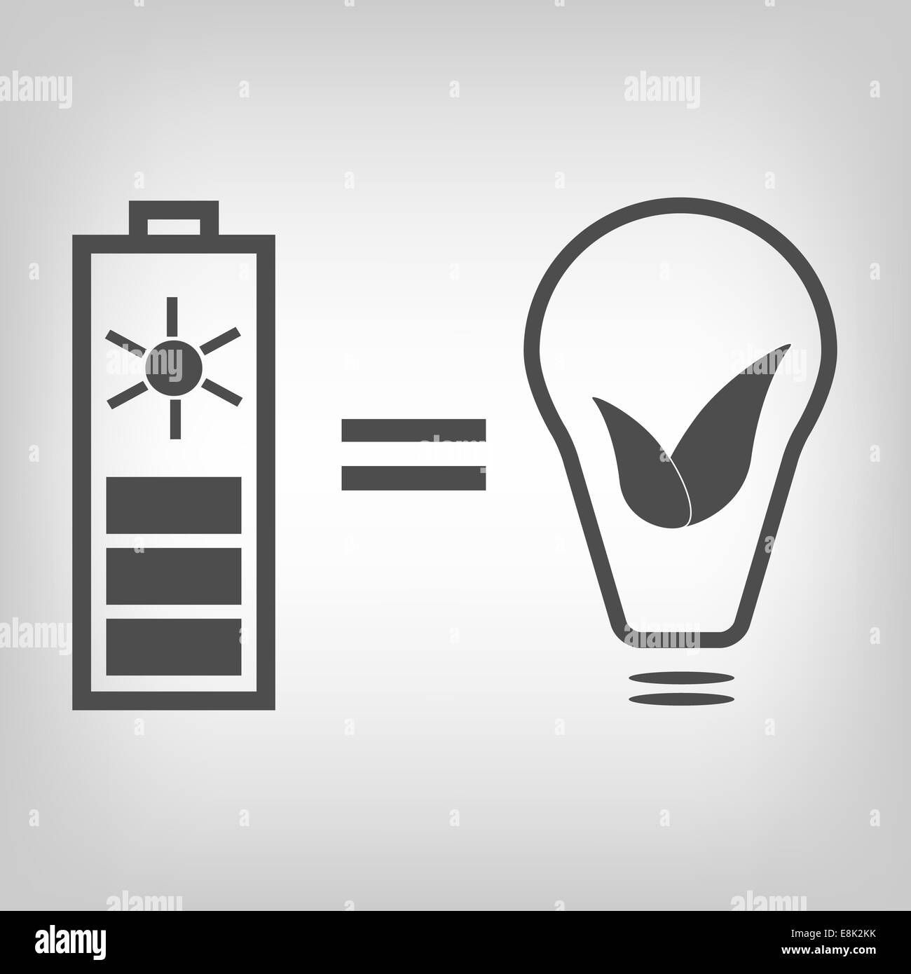 Solar-Akku als Energiequelle eco Stockfoto