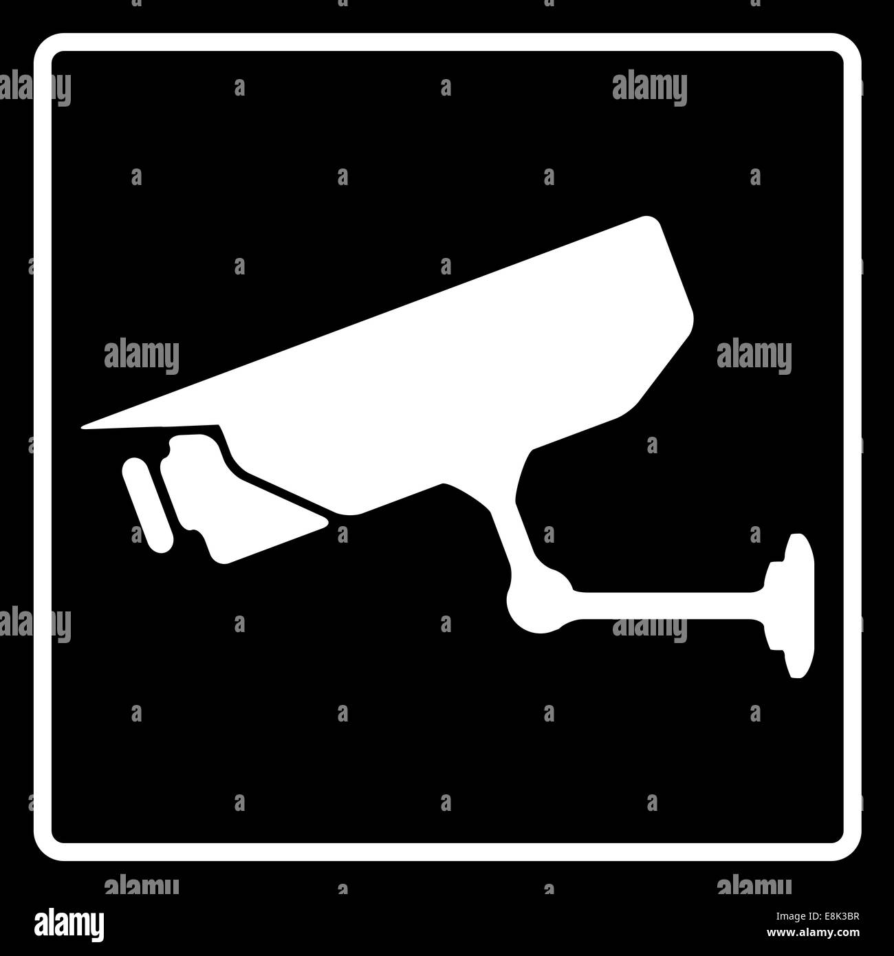 CCTV-Überwachung-Zeichen, Vektor Stockfoto