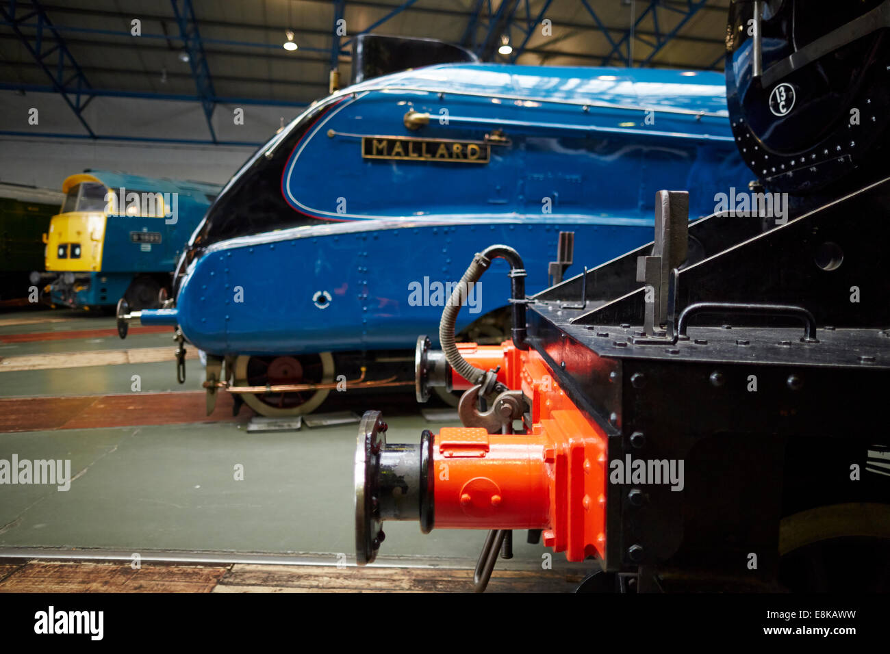 Stockente auf dem Display in der großen Halle National Railway Museum in York Yorkshire UK Stockfoto