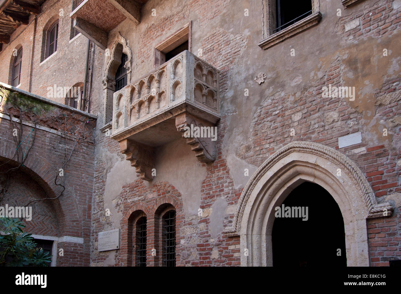 Das Haus der Julia (Casa di Giulietta) in Verona, Italien. Stockfoto