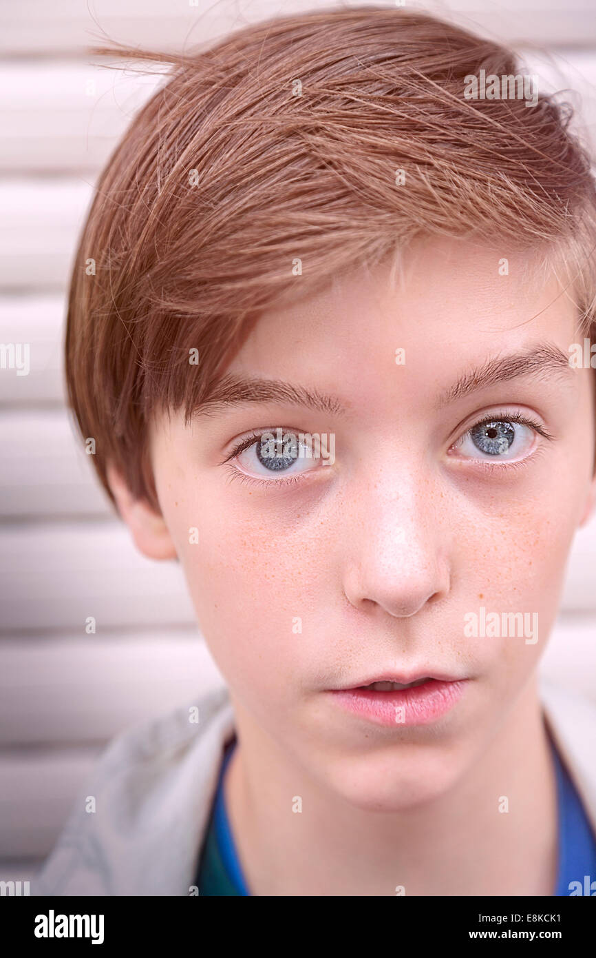 zugeschnittenen Closeup Portrait von einem Teenager. Stockfoto