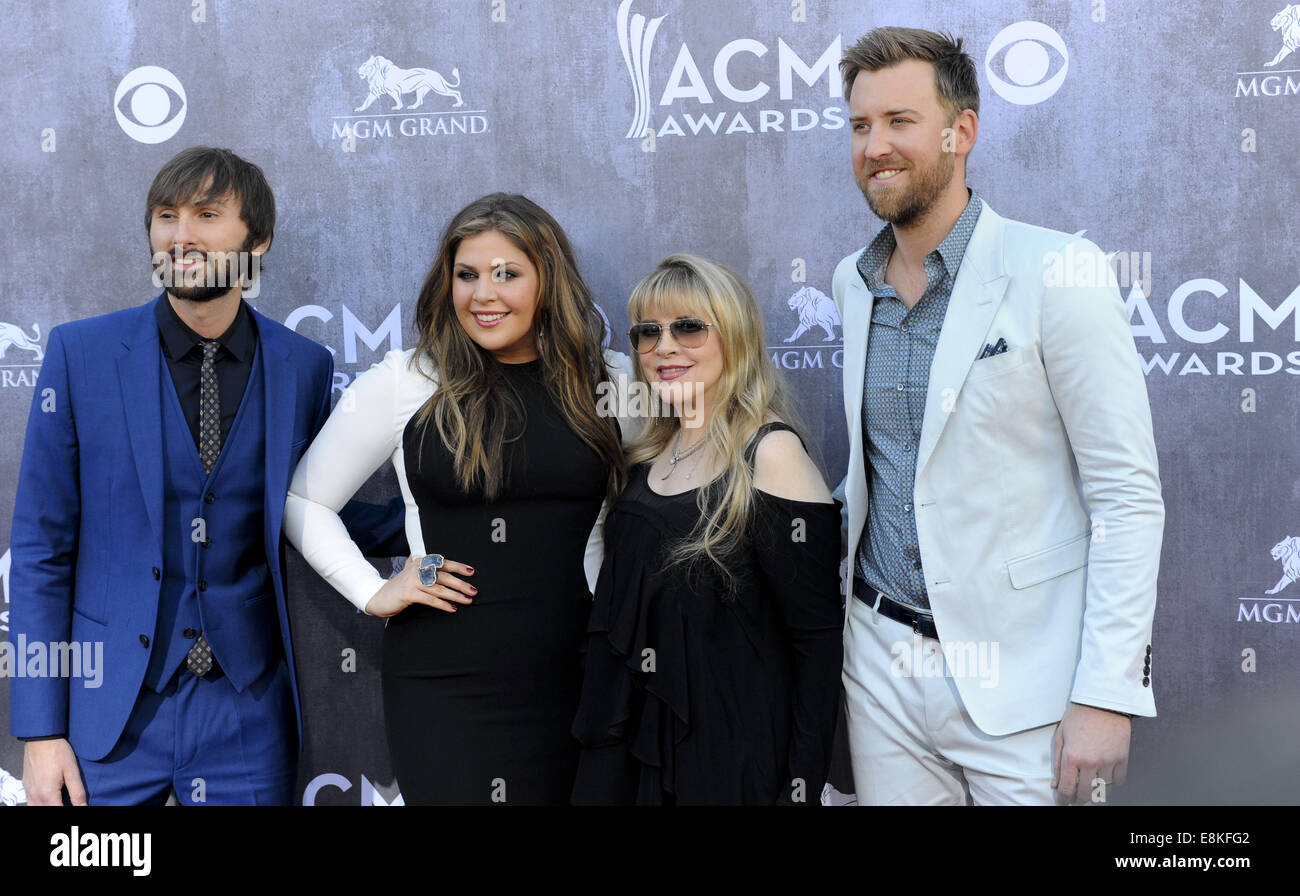 49. Annual Academy of Country Music Awards im MGM Grand Resort and Casino in Las Vegas mit: Stevie Nicks, Dave Haywood, Hillary Scott, Charles Kelley wo: Los Angeles, California, Vereinigte Staaten von Amerika bei: 6. April 2014 Stockfoto