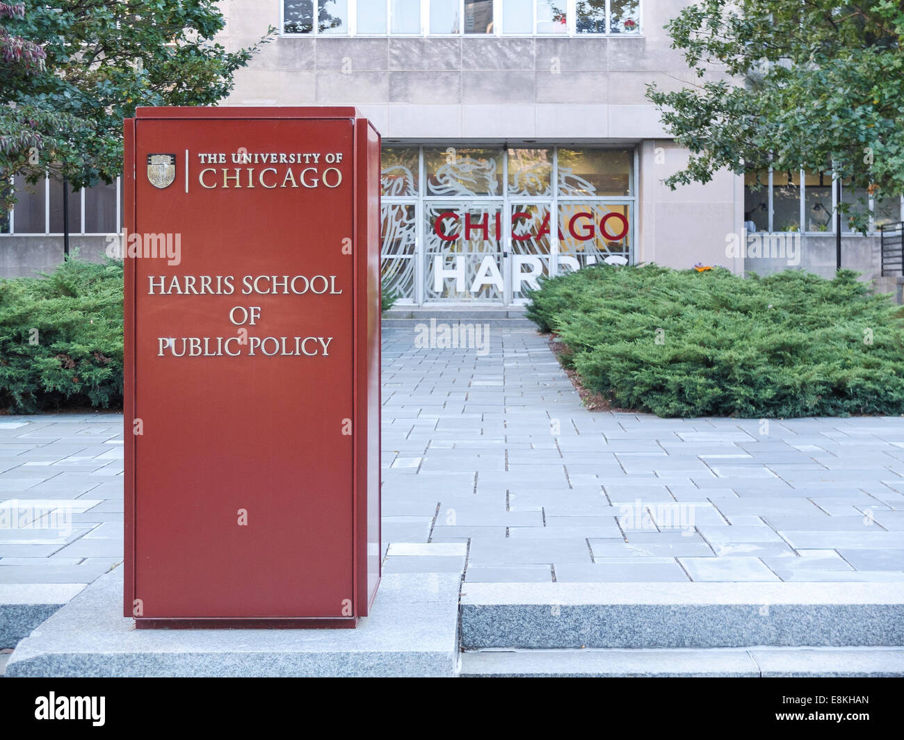 CHICAGO, IL, USA - 8. Oktober 2014: Die University of Chicago Harris School of Public Policy in Chicago, IL, USA am 8. Oktober 2 Stockfoto