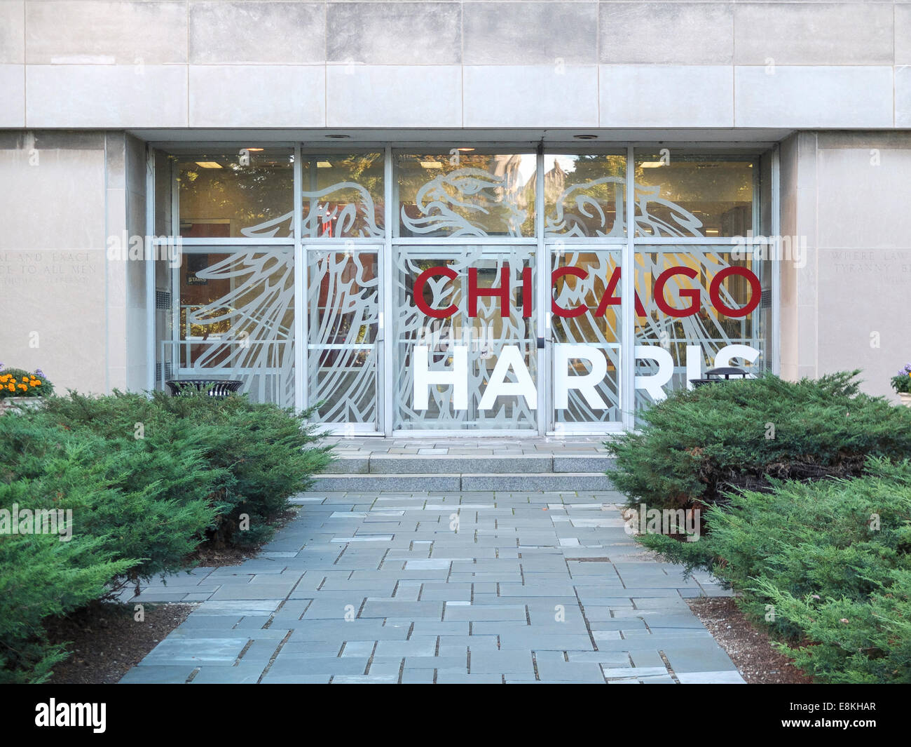 CHICAGO, IL, USA - 8. Oktober 2014: Die University of Chicago Harris School of Public Policy in Chicago, IL, USA am 8. Oktober 2 Stockfoto