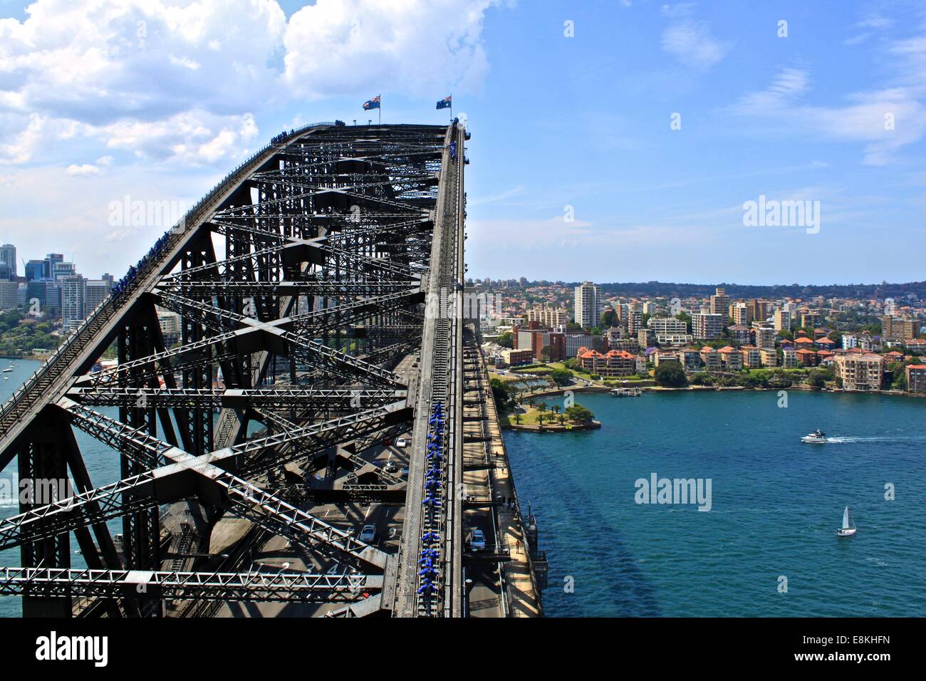 Bergsteiger auf der Sydney Harbour Bridge, Australien Stockfoto