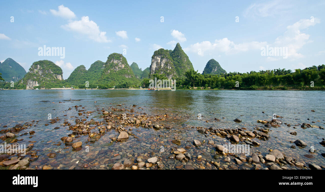 Schönen Fluss in Yangshuo-Guilin in der Provinz Guangxi in China Stockfoto