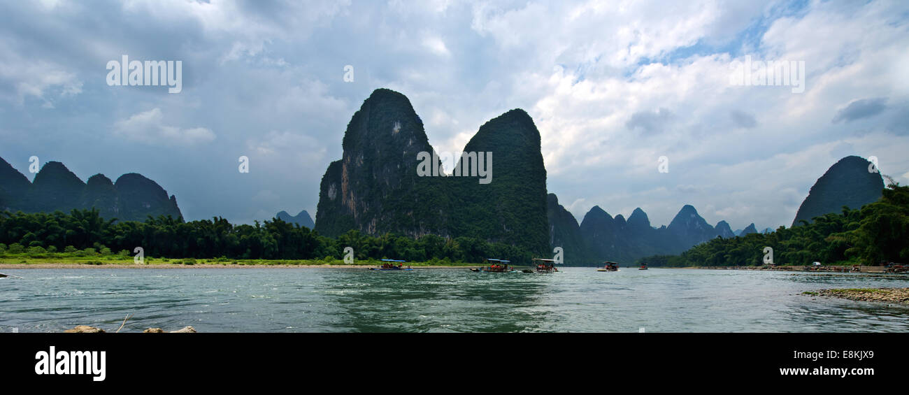 Schönen Fluss in Yangshuo-Guilin in der Provinz Guangxi in China Stockfoto