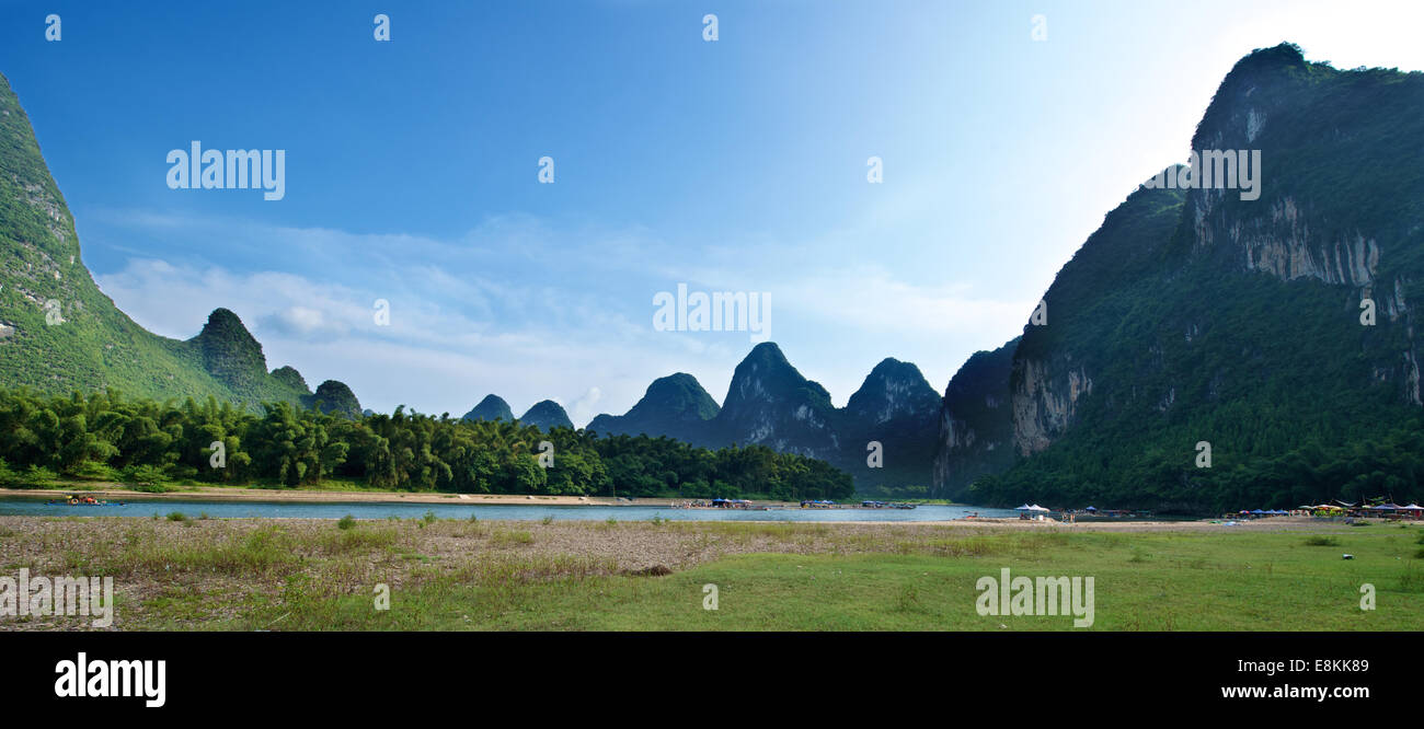 Schönen Fluss in Yangshuo-Guilin in der Provinz Guangxi in China Stockfoto