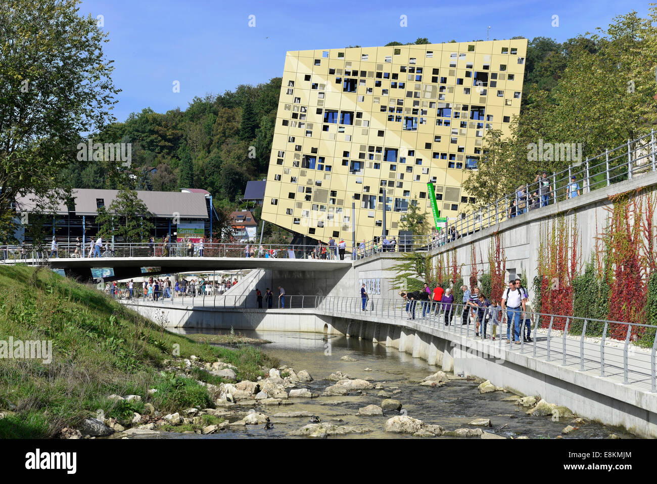 Forum Gold und Silber am Josefsbach Bach, staatliche Garden Show 2014, Schwäbisch Gmünd, Baden Württemberg, Deutschland Stockfoto