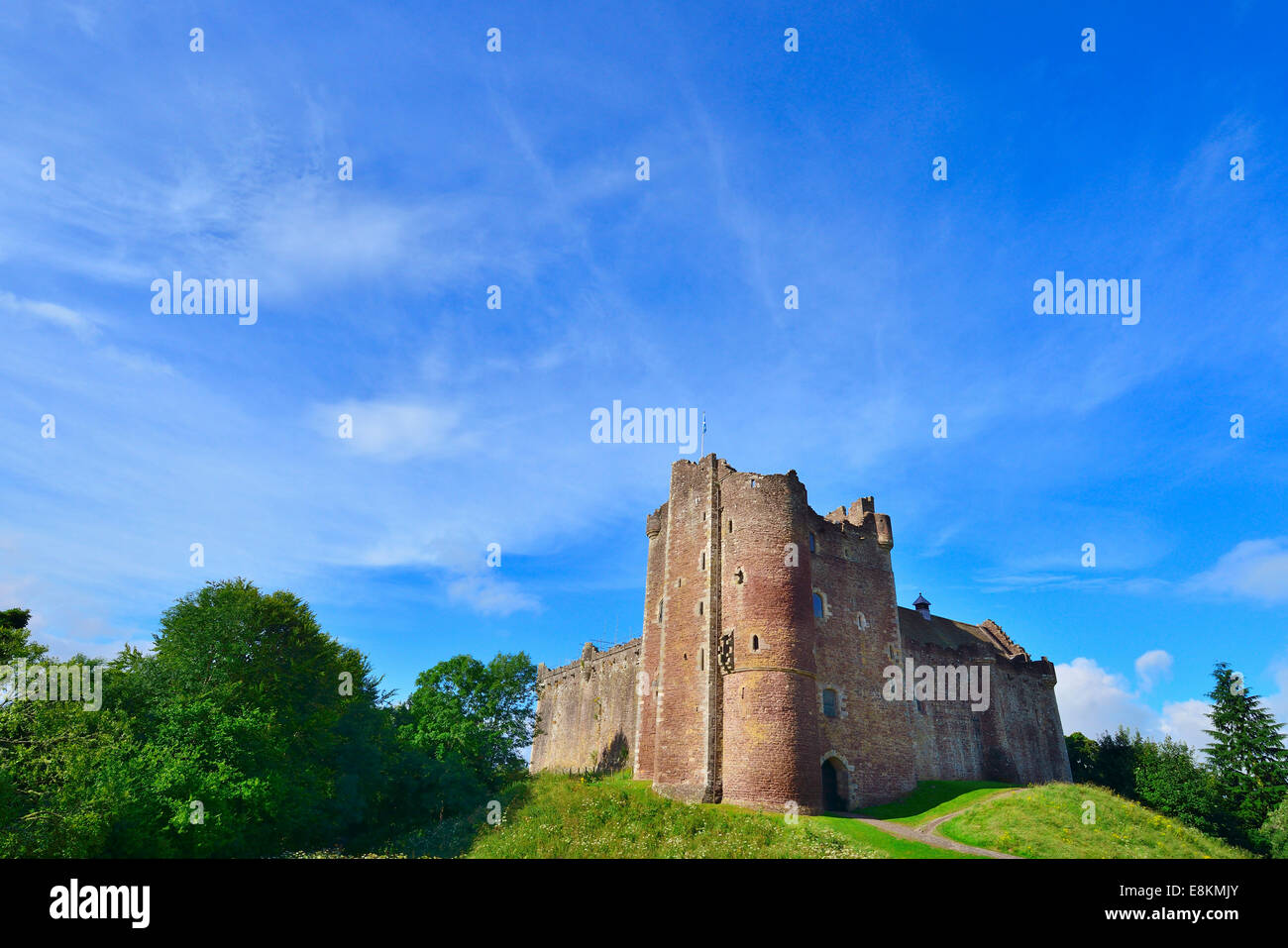 Doune Castle, berühmt geworden durch den Film Monty Python und der Heilige Gral, Callandar, Perthshire, Central, Schottland, Vereinigtes Königreich Stockfoto