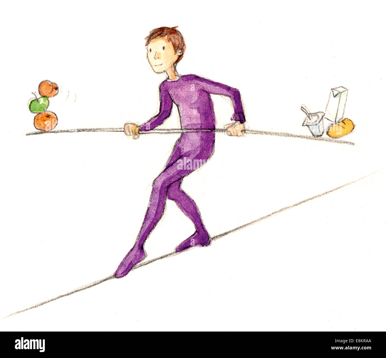 Eine ausgewogene Ernährung. Stockfoto