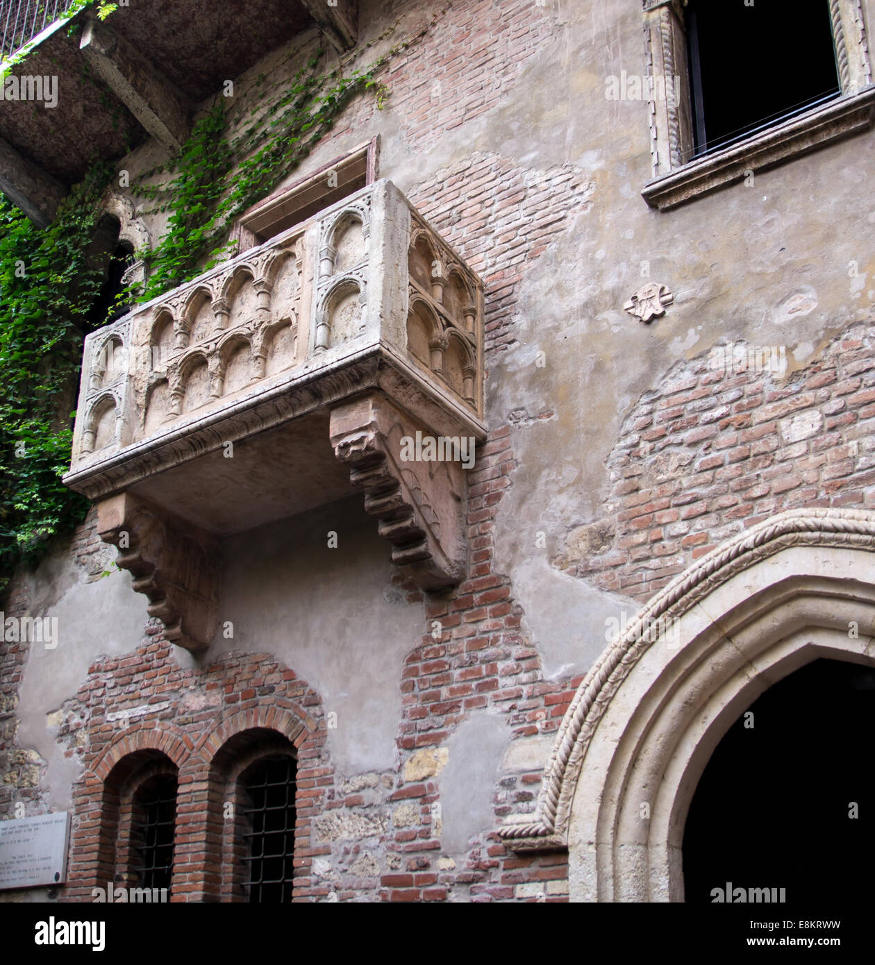 Julias Balkon in Verona Stockfoto