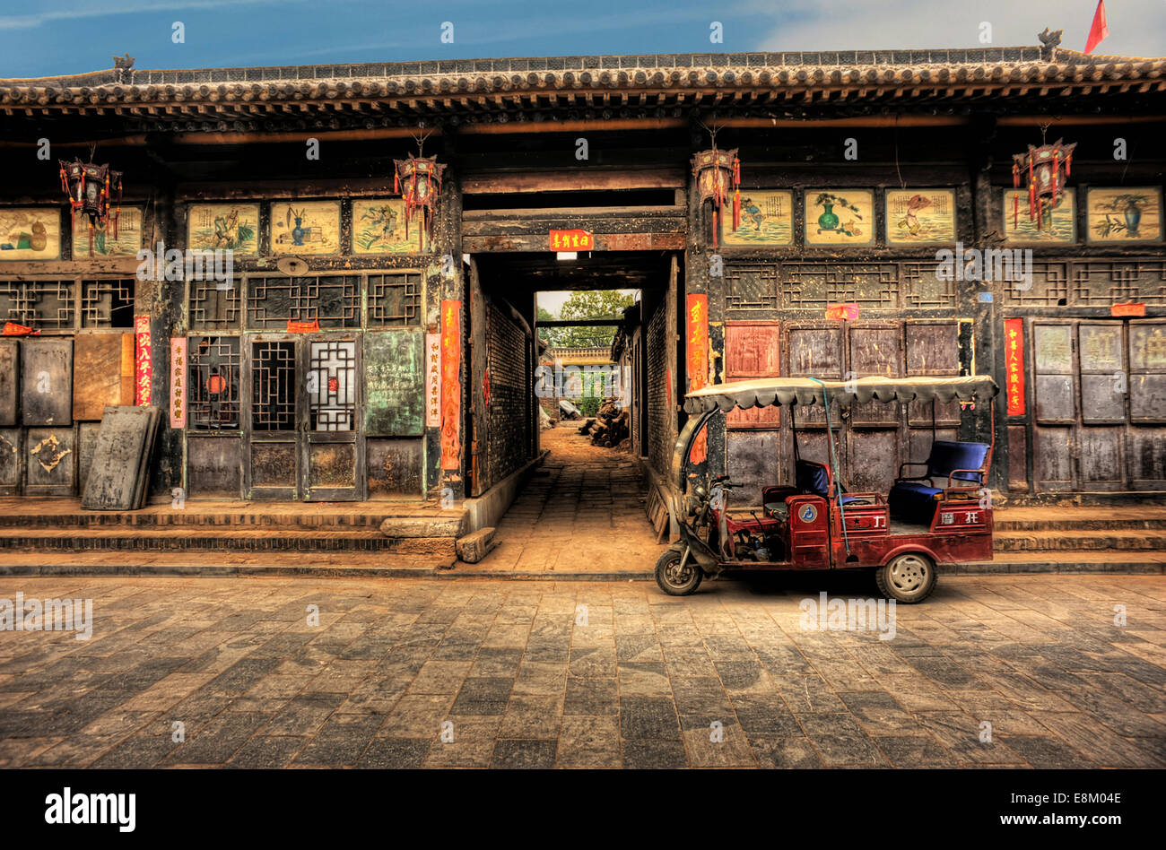 Pingyao Straßenszene, China. Stockfoto