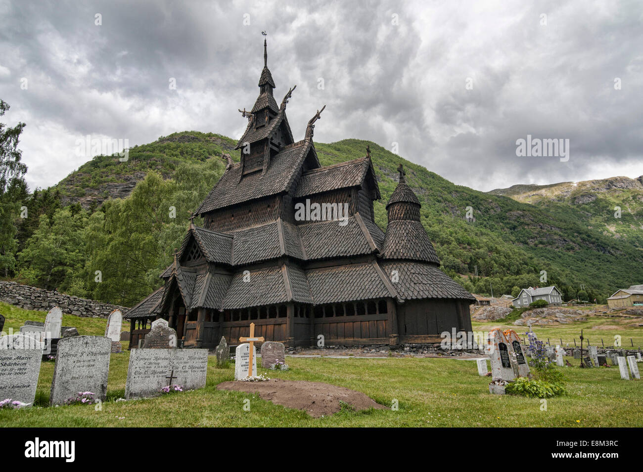 Borgund Stabkirche in Norwegen Stockfoto