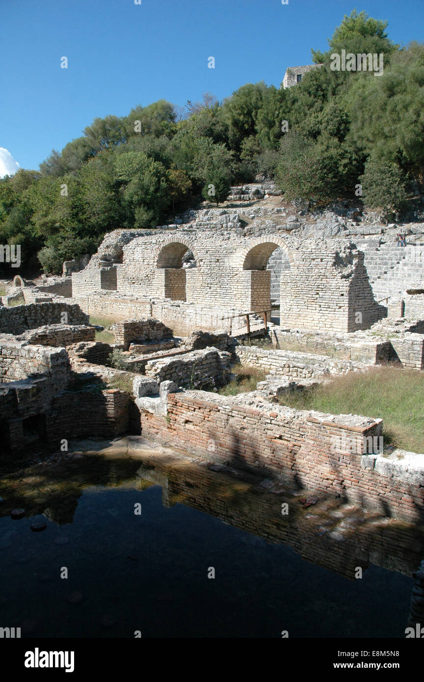 Ansichten von Butrint, antike Welterbe-Stätte in der Nähe von Sarande in Albanien Stockfoto