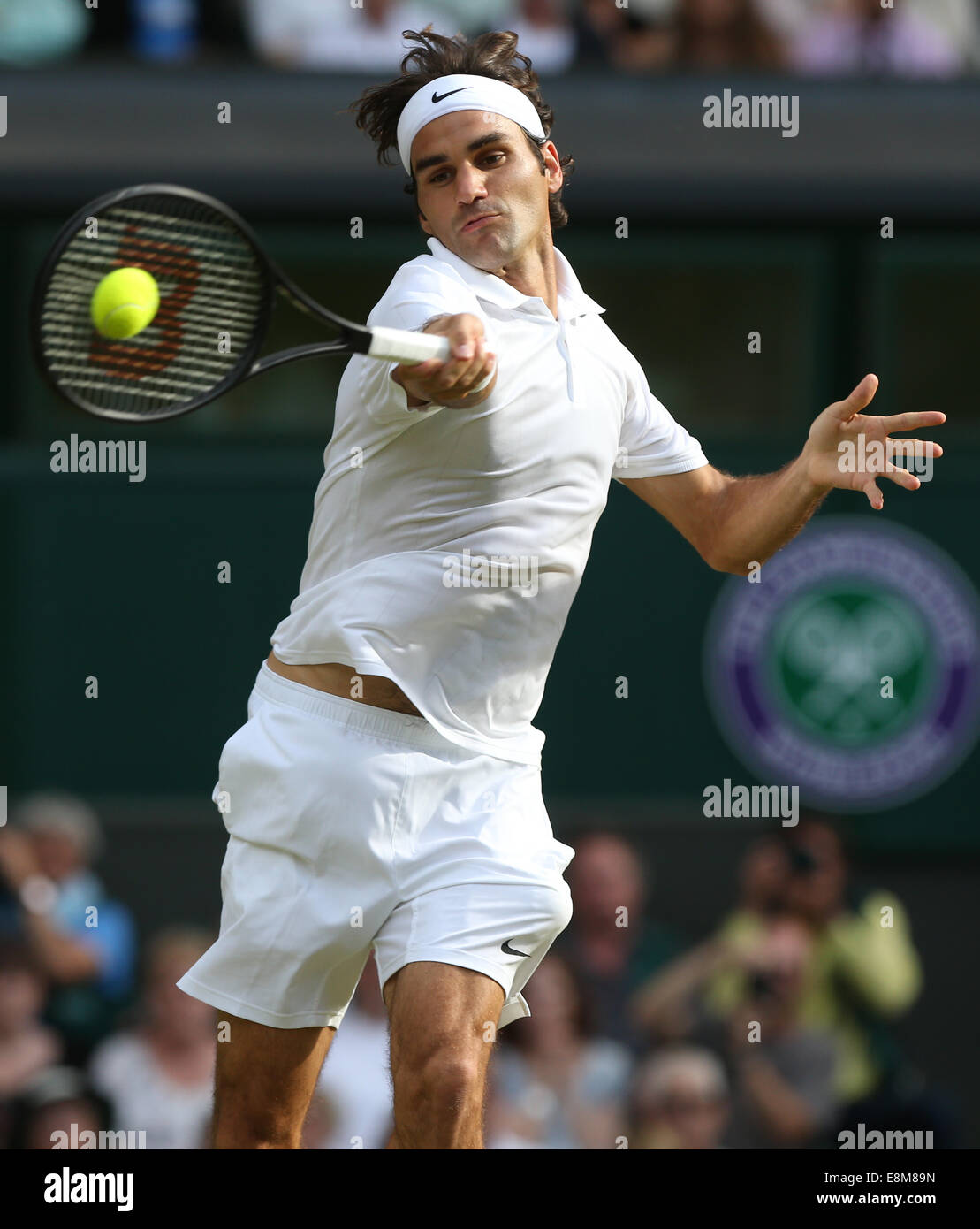 Roger Federer (SUI), Wimbledon Championships im Jahr 2014, London, England. Stockfoto