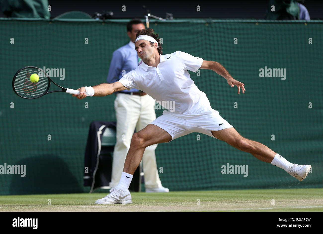 Roger Federer (SUI), Wimbledon Championships im Jahr 2014, London, England. Stockfoto