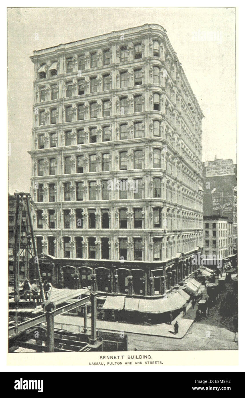 (King1893NYC) pg841 BENNETT Gebäude. NASSAU, FULTON UND ANN STREET Stockfoto