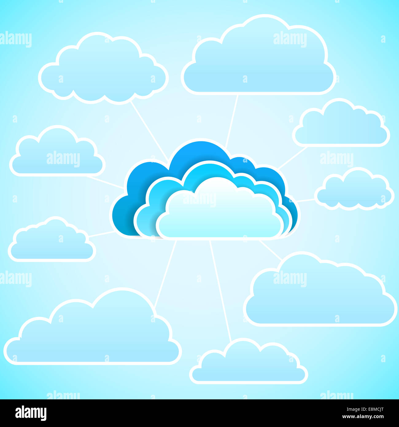 Cloud-Symbol. Vektor-illustration Stockfoto